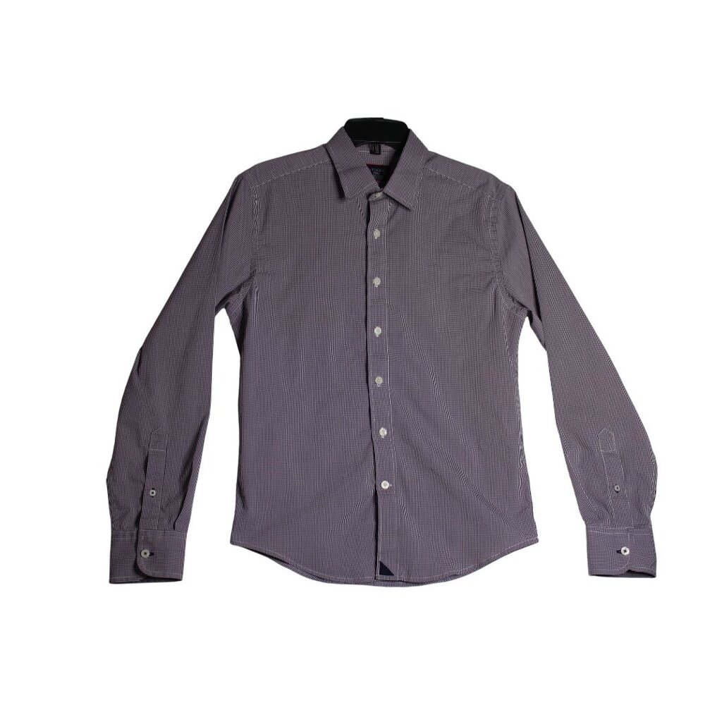 UNTUCKit L/S Purple Plaid Button Down Shirt Mens Small Slim Fit
